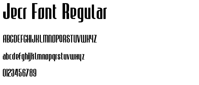 JECR Font Regular font